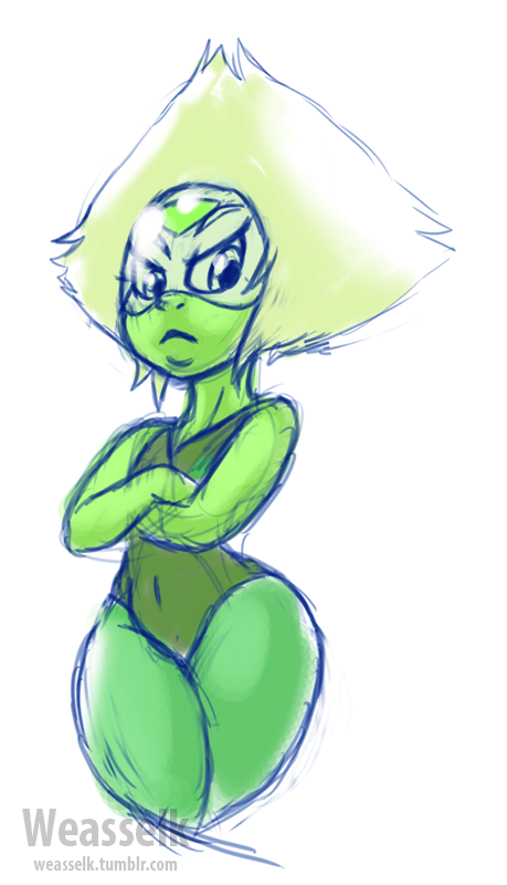 weasselk:My first doodle of Peridot (aka Lemon Pie Slice). my love &lt;3 &lt;3