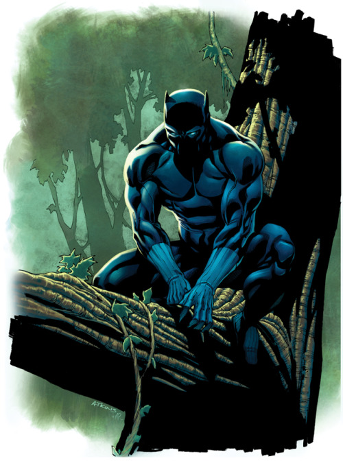 fuckingyescomics-blog:  Black Panther: colors by ~MarkHRoberts, lines by *RobertAtkins 