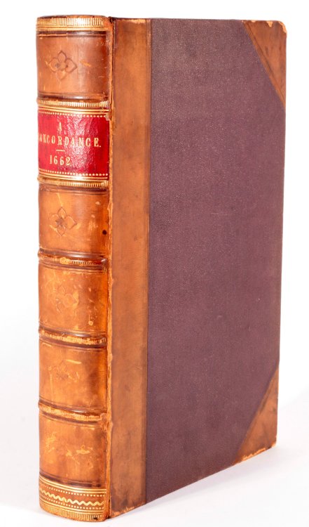 Mid 17th century concordance - Cambridge 1662 rebound in the late 19th century