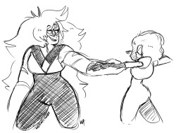 kaceart:    @ze-pie said:Anything Major Lazer (light it up is my favorite .o.)for some reason my mind jumped to garnet&amp;jasper fusion song