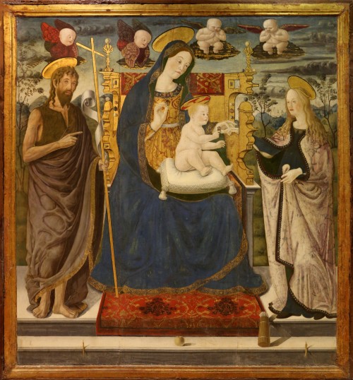 Panciatico di Antonello da Calvi - Mystical Wedding of Saint Catherine. 1477