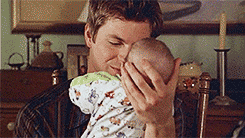 lindsaypetersons:  brian &amp; baby gus 