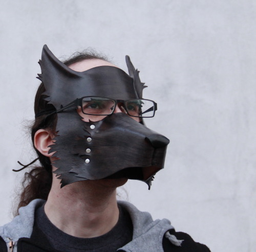 This Leather Wolf Mask Can Be Worn With Glasses! Also, Of The Canine Masks Ive Made, This Is The One