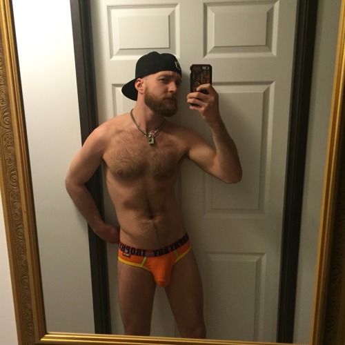 deviantotter:Bout to get my guts wrecked by my man.  andrewchristianshop, my butthole thanks you :)
