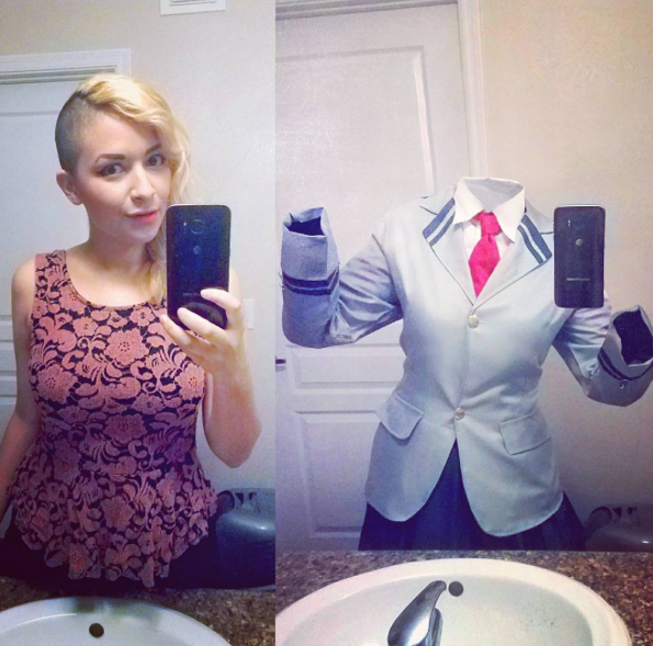 aicosu:My before and after makeup for my Toru cosplay!! Maybe too much contour…