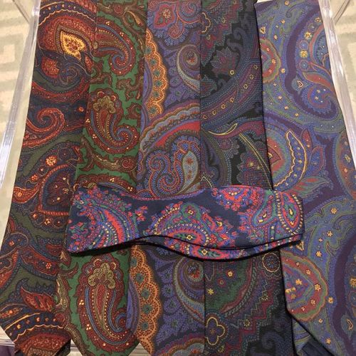 I’m hosting a Friday Challenge about paisley ties on @styleforum. Here’s my collection. All from @po