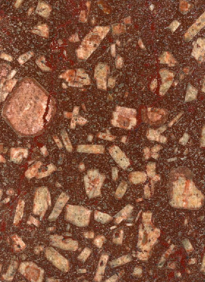 desimonewayland:Various types of porphyry from the collection of The Natural History Museum, London.