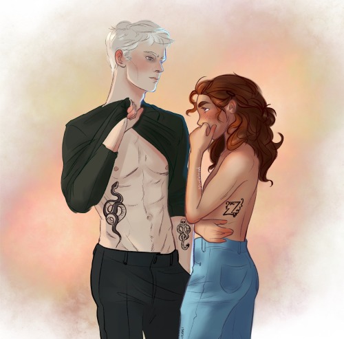 savysami: Harry Potter Tattoo Series: Power Couple Edition! All for sale on my Redbubble (link on my