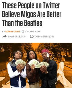 kngshxt: thahalfrican:  radvillain:  spookyblackman:  thisiselliz:  its true tho  It is true.  very  it’s people actually debating this fact??  im pretty sure migos bussed back at the niggas tryna shoot em. where was john lennons choppa???? 