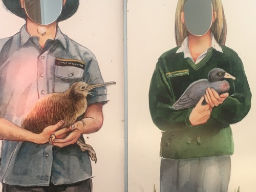 The Kiwi looks so happy! And then the duck looks like it's seen things.