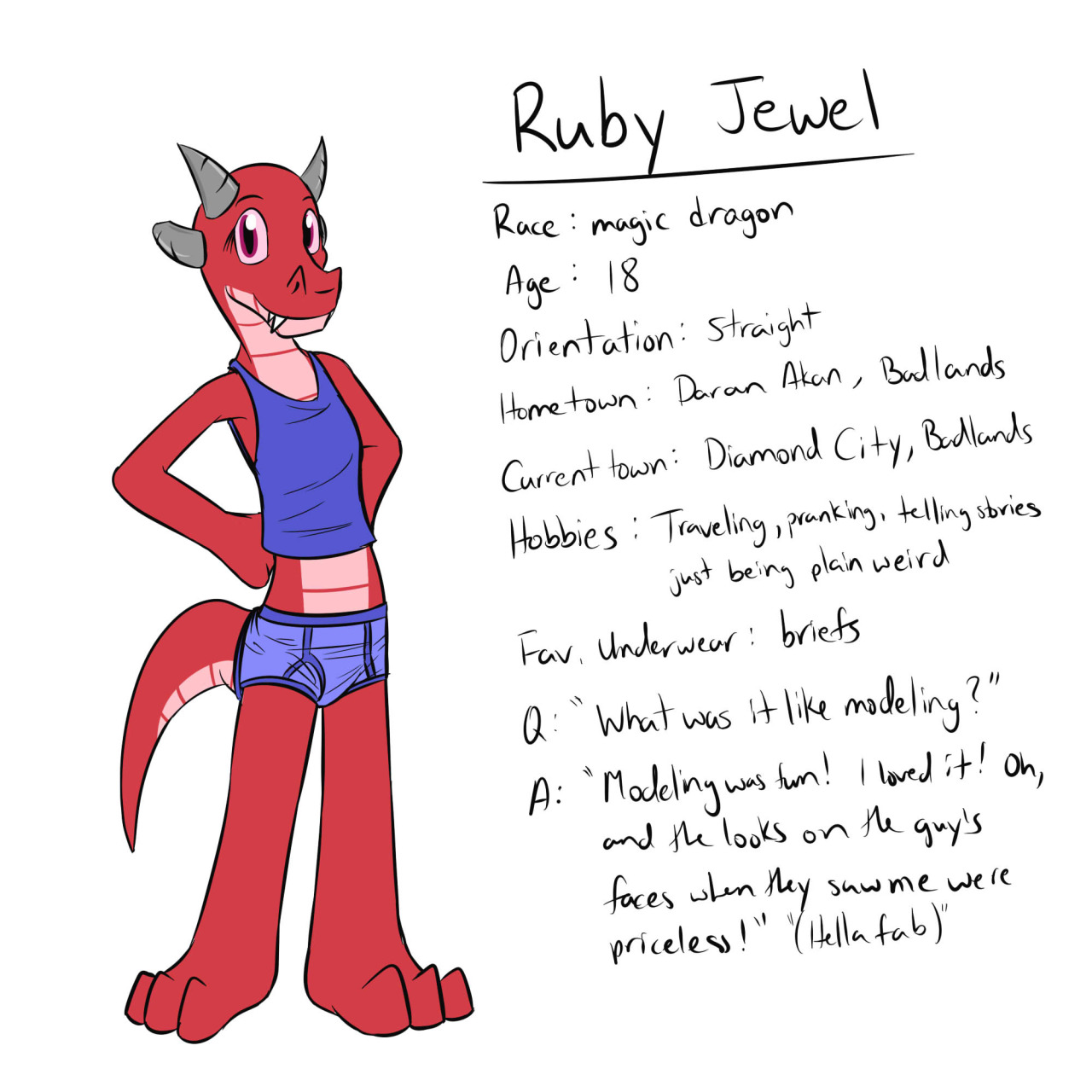 Meet Ruby, first time dragon model, first time girl model as well.