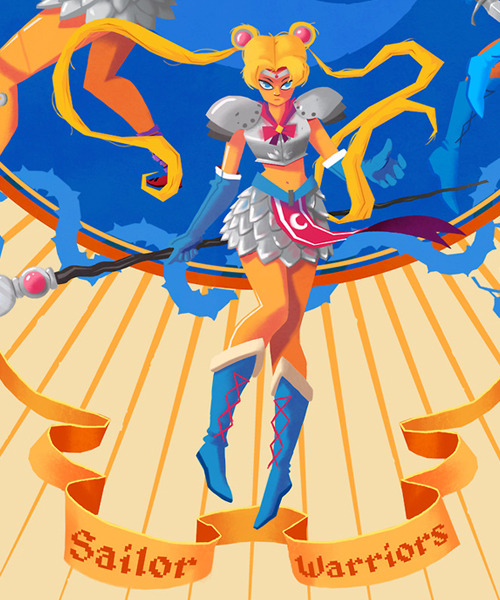 monkeysaysficus:  pikipouet:  Hi ! Here are some close ups of our Sailor Moon fanart