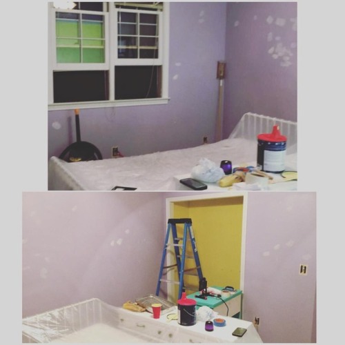 Room #2 in progress! #roomremodel #roomredo #newroom #preteengirlroom #inprogress #painttherapy