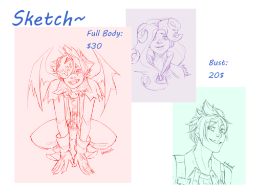 kahazel:  Hooray I’m opening for commissions!                                                               (Availability)~Info~-If you’re interested, send an e-mail to kahazeled@gmail.com.-Please title the email “(your