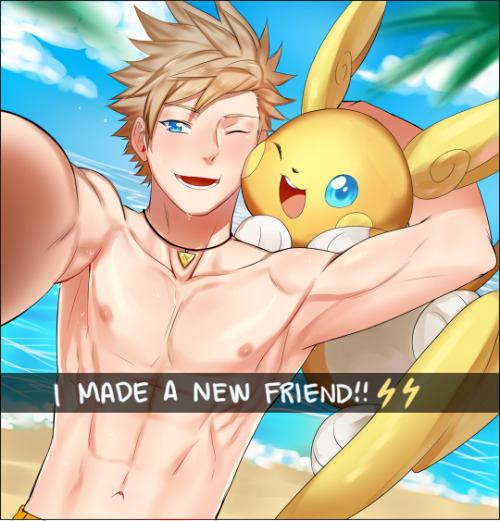 0u0b:  Spark visits Alola and makes a new friend :-)