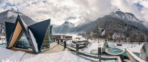 luxuryaccommodations:  AQUA DOME - Austria State-of-the-art contemporary architecture, alpine charm, and genuine Tyrolean hospitality come together at AQUA DOME, an exquisite wellness hotel surrounded by the imposing Ötztal mountains in Austria. Its