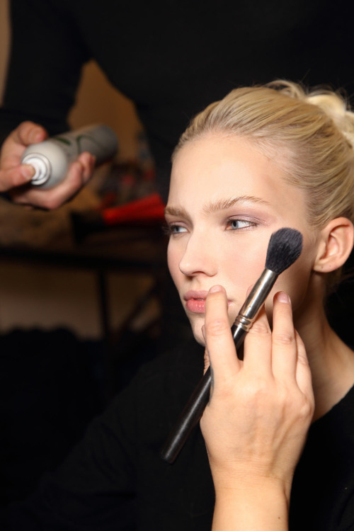 Sasha Luss - Backstage at Diane Von Furstenberg FW14, NYFW