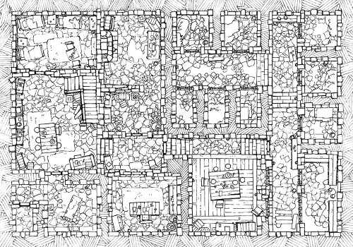 2minutetabletop: The Dungeon Jail - A Free Prison Battle Map A lot of ink went into my latest map, t