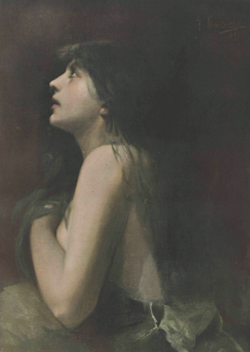 xiuxiueig: La penitent, oli sobre tela, 1891 Francesc Masriera i Manovens (1842-1902) MNAC, Museu d'