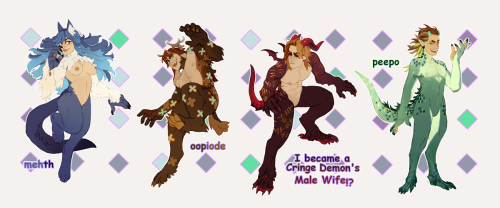 Another set of adoptable designs. I’m still making more. I’m insatiable.