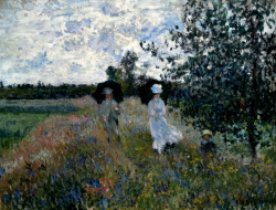 oilpaintinggallery:Promenade near argenteuil by Claude Monet, Oil painting reproductions for sale - https://www.chinaoilpaintinggallery.com