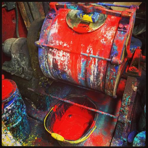 The colors!!!! #pigment #paint #artist #mess #industrial #artisanal #dayatwork #Williamsburg #nyc #c