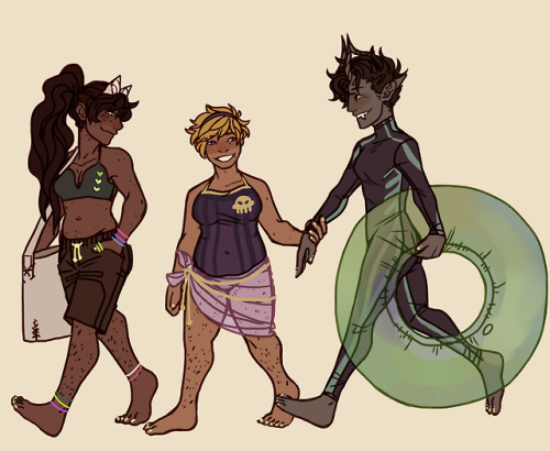 homestuckgirls:some girls going to the beach! for this blog n for @rosemarymonth bc i thought there 