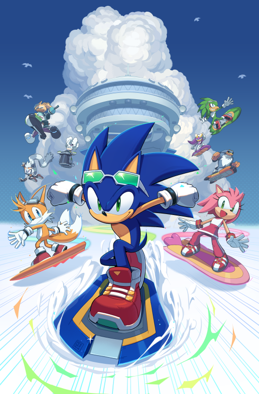 Here's The Full Logoless Cover And Thumbnails For IDW Sonic #69! Hope Everyone Is Excited For The New
