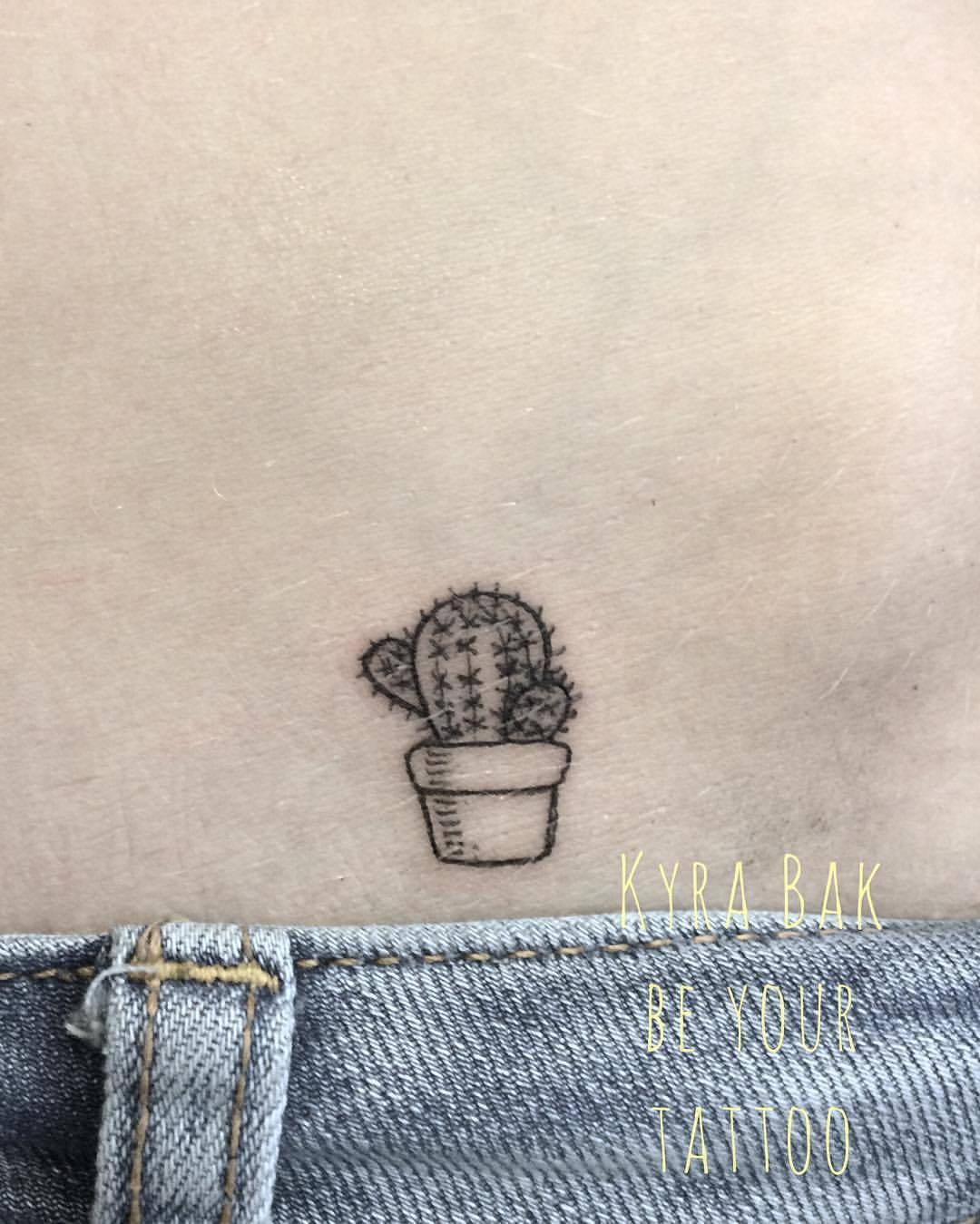 Tiny Tattoos for the Minimalist in You  Cactus tattoo Cactus tattoo small  Line tattoos