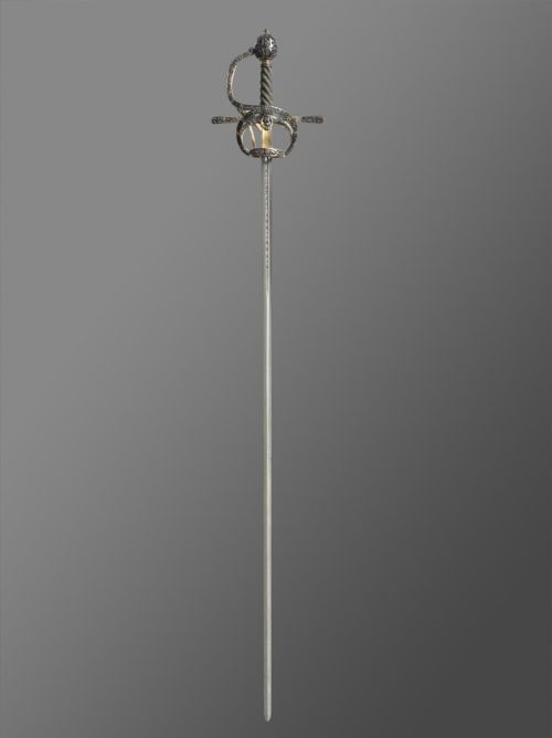 art-of-swords:RapierDated: circa 1590-1610Maker: blade made by bladesmith Clemens Meigen, German (ac
