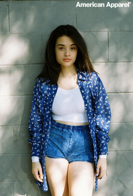 americanapparel:  Diana in her favorite American Apparel Spring pieces. 