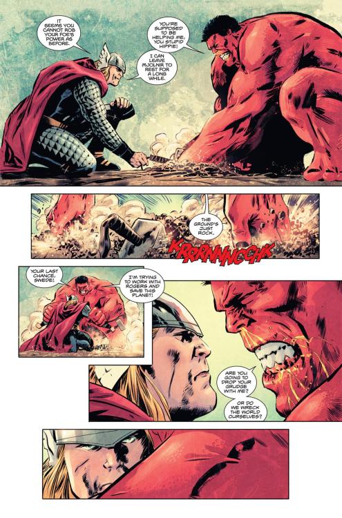 panels-of-interest:  Red Hulk vs. Thor. [from adult photos