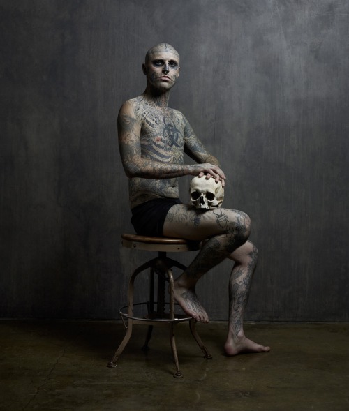 im-the-voodoo-child:  Photoshoot of Rick Genest aka Zombie Boy by Joey Lawrence for Rebel Ink Magazine (March 2013) 