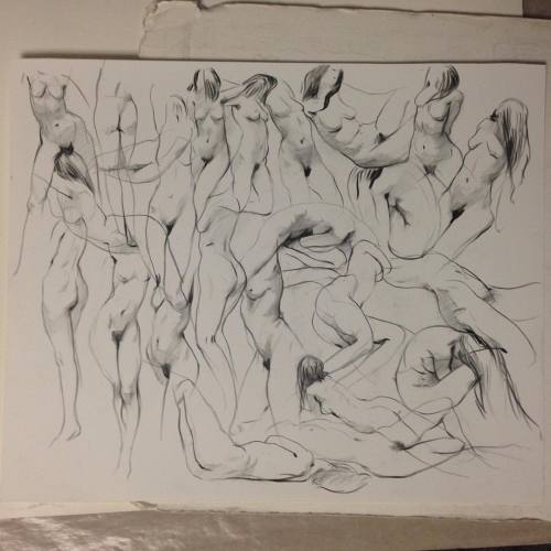 60 second warm up gestures with @steven_assael #nycartist #nyc #newyork #ny #stevenassael (at New Yo