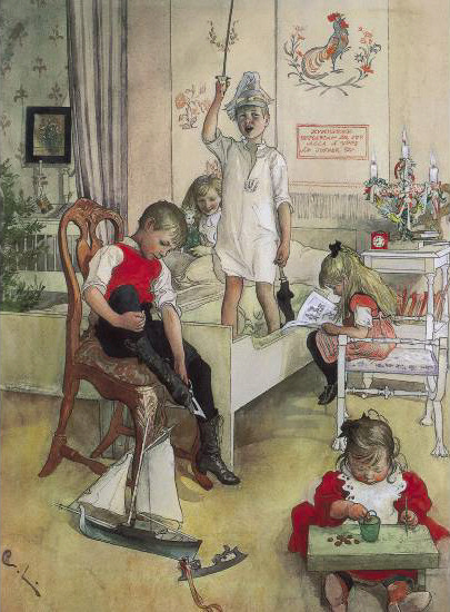 carl-larsson:Christmas Morning, 1894, Carl Larsson