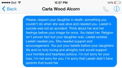 little-walnut:  anxius:  To Leelah Alcorn’s mother  THANK YOU FOR SENDING THIS TO THAT AWFUL WOMAN. Leelah went to my school and I always saw her laughing and smiling. I wish I knew the truth. I definitely would have befriended her and helped her through