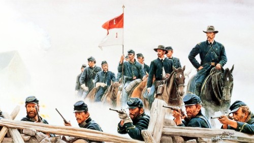 pinturasdeguerra: 1863 07 01 Hold at All Cost! - Mort Künstler Gen. John Buford at Gettysburg, 