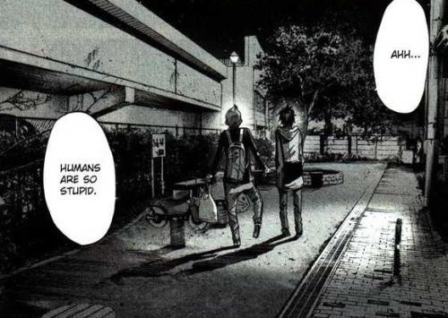 Humans Are So Stupid from Oyasumi Punpun aka おやすみプンプン (Goodnight Punpun), by Asano Inio aka Inio Asa