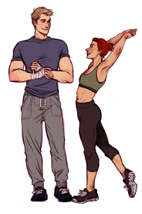 alexschlitz:  still after all this time i want to know what it was like when steve and nat first started to get to know each other. this is only mildly related to the content of this post. i also wanted nat with a nubby lil ponytail so theres no excuse