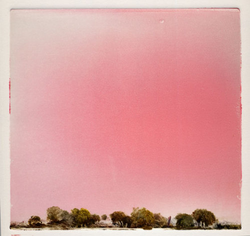 vjeranski:Wendy Mark “RED SKY”(FOR JOHN ASHBERY)7 ½&quot; X 7&quot; MONOT