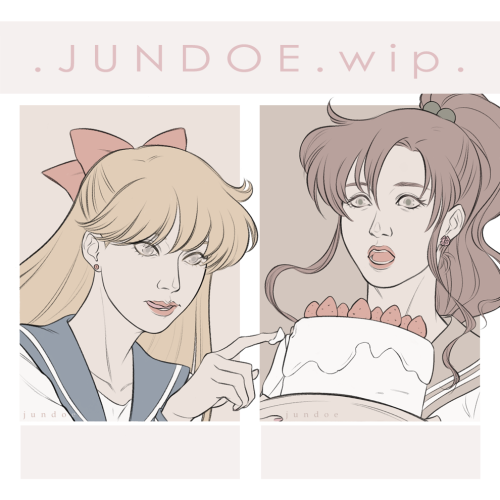 jundoe: Aaand what caught Ahiru’s attention was…Sailor Venus and Sailor Jupiter - or Mi
