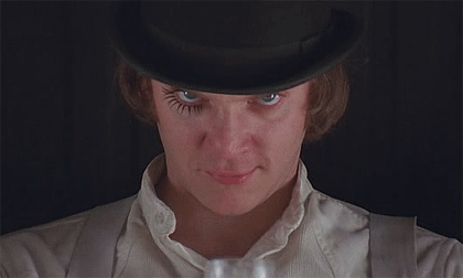 of-felliniesque:  ready for a bit of old ultra-violence, welly .. welly .. welly