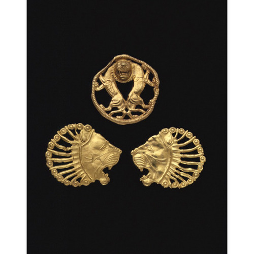 Gold openwork applique, late 5th-4th century BC. Persian, Achaemenid period.