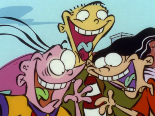 icy-roulette:  smokeplanet:  ed edd n eddy screenshot redraw! more or less…! eene is my favorite cartoon and ive always been afraid to draw fanart for it because the style is SO COOL i figured i couldnt do it justice.. but decided i should at least