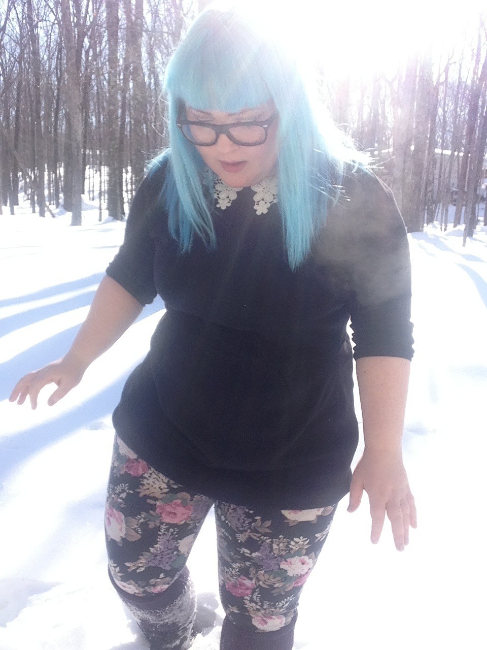 themanicpixiedreamgrrrl:  Tried to take an ootd in the snow, it went up to my knees.