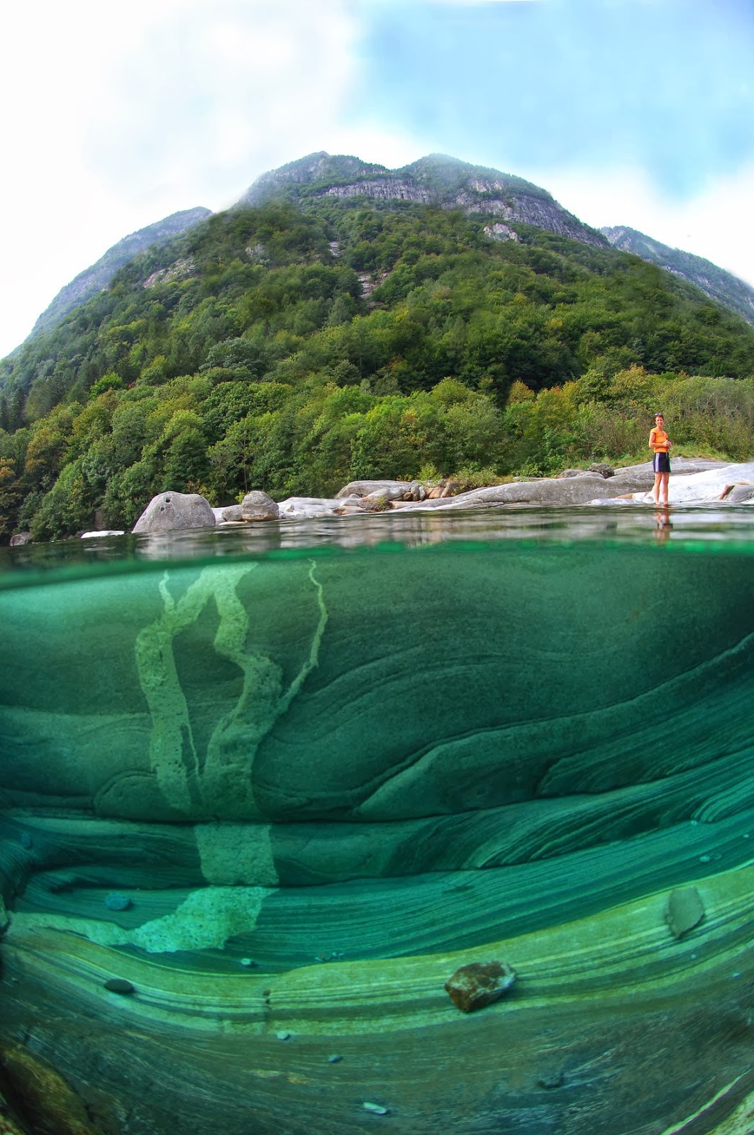 opticallyaroused:  Crystal Clear Waters Of Verzasca River 