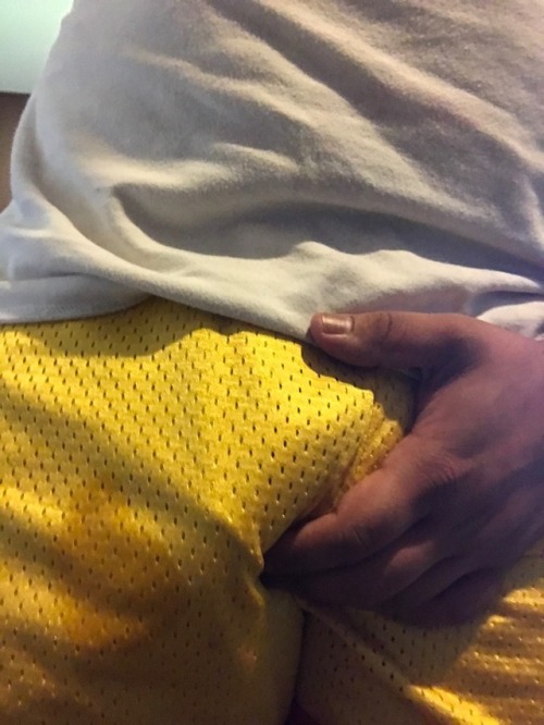 prettyricky8:  Bulge and cum in Andrew Christian shorts