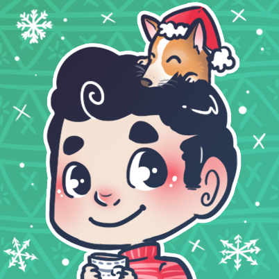 sunshunes:“Icon Winter -  Blaine with a corgi” for my cupacke hazelandglasz :)