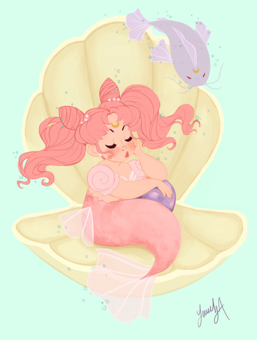 I meant to do a small lady mermaid piece years ago, literally, to accompany princess serenity and sa