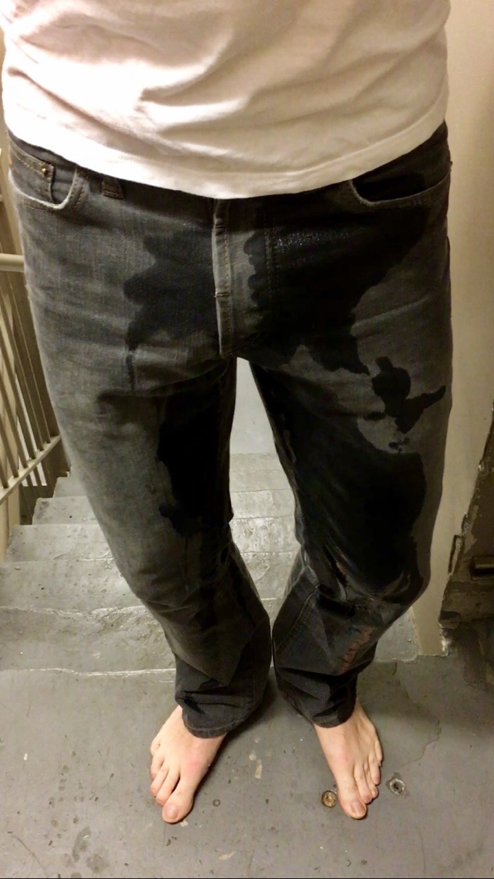 somewetguy:  Wets his jeans in the stairwell then gets drenched by his buddy. 